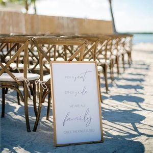 Wedding ceremony sign - choose a seat